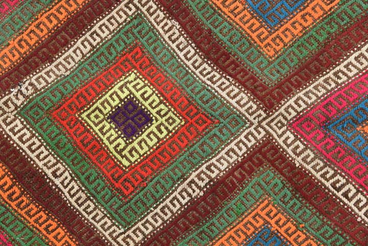 1' 10 x 6' 2 Hand Knotted Kilim Fars Persian Wool Runner Rug