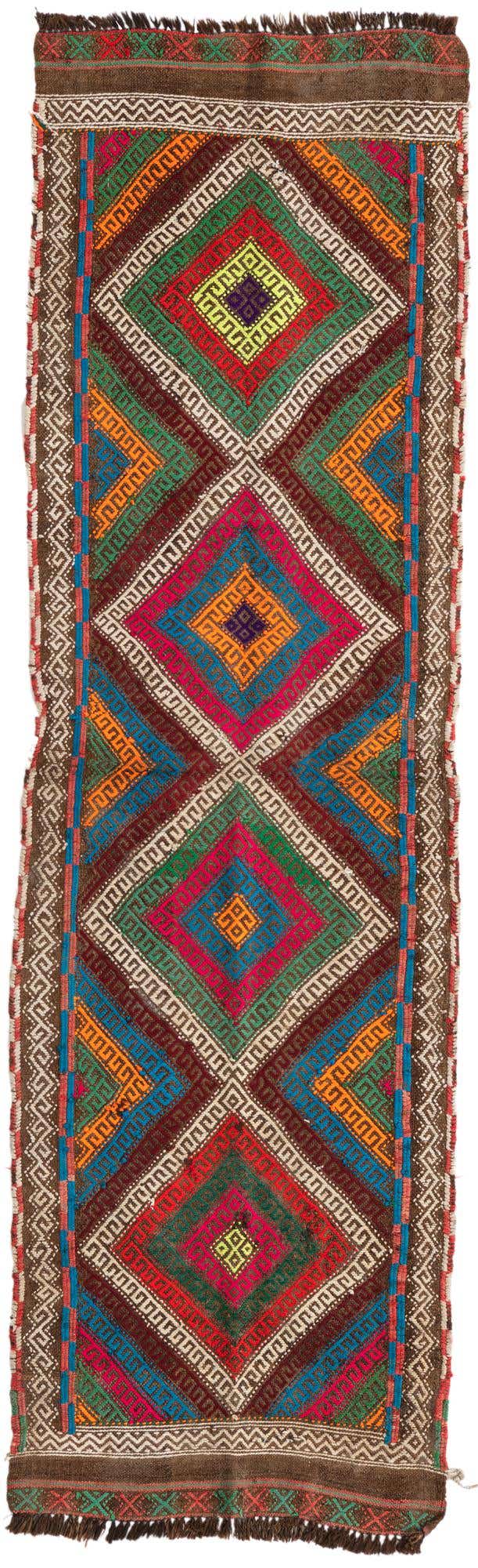 1' 10 x 6' 2 Hand Knotted Kilim Fars Persian Wool Runner Rug