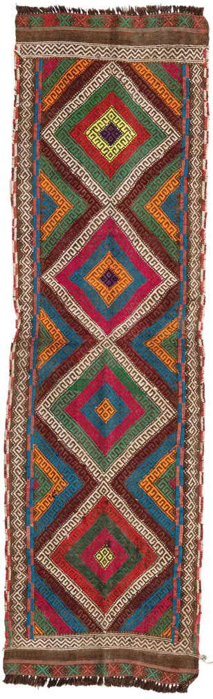 1' 10 x 6' 2 Hand Knotted Kilim Fars Persian Wool Runner Rug