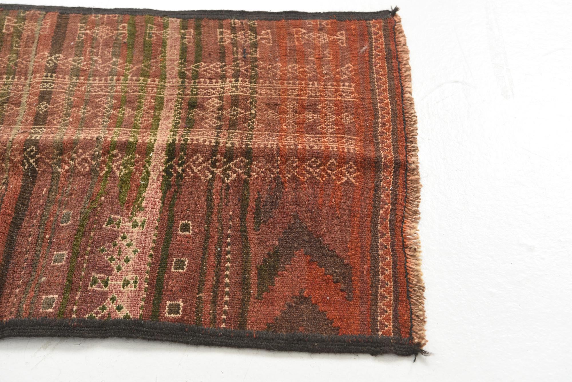 2' x 9' 9 Hand Knotted Kilim Fars Persian Wool Runner Rug