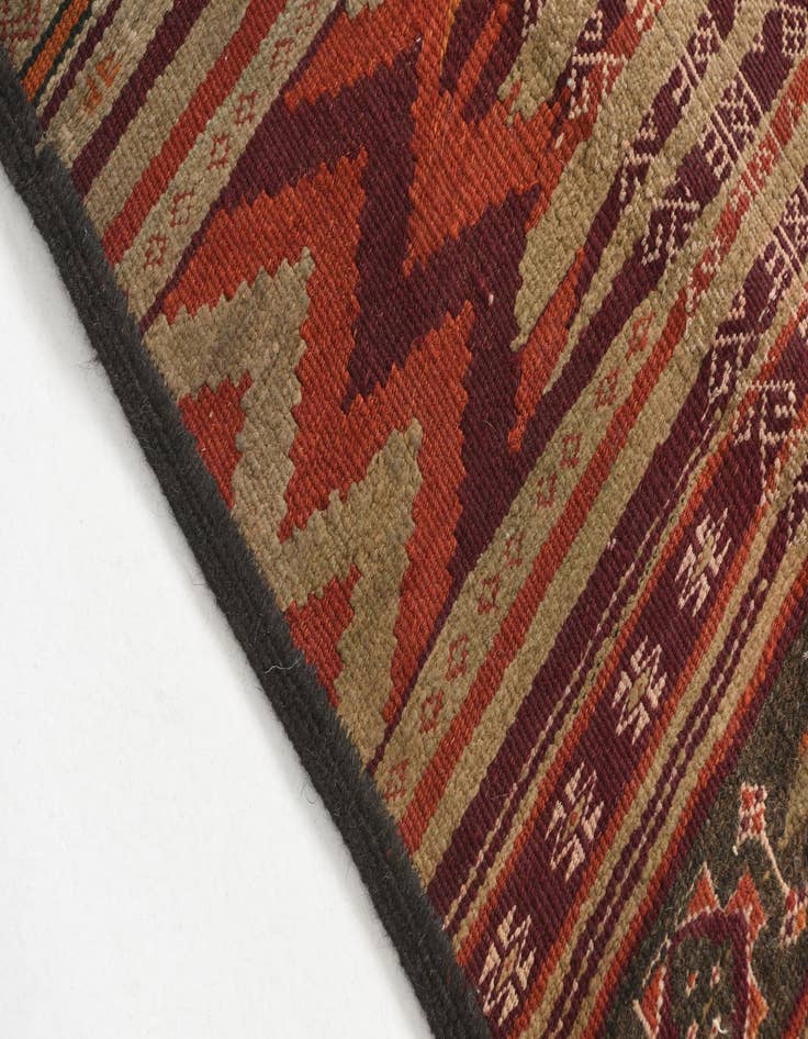 Detail image of 2' x 9' 9  Hand Knotted Kilim Fars Persian Wool Runner Rug