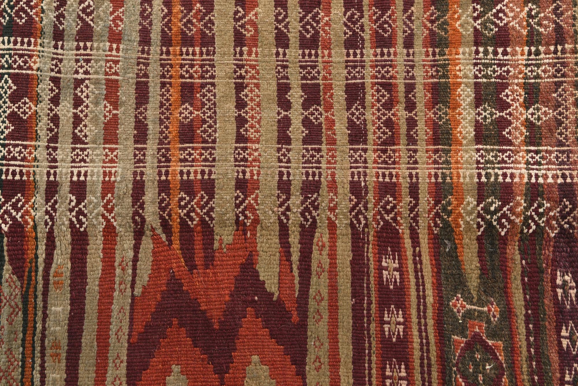 2' x 9' 9 Hand Knotted Kilim Fars Persian Wool Runner Rug