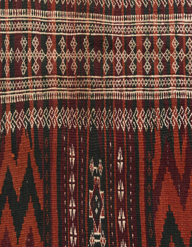 Detail image of 2' x 9' 9  Hand Knotted Kilim Fars Persian Wool Runner Rug