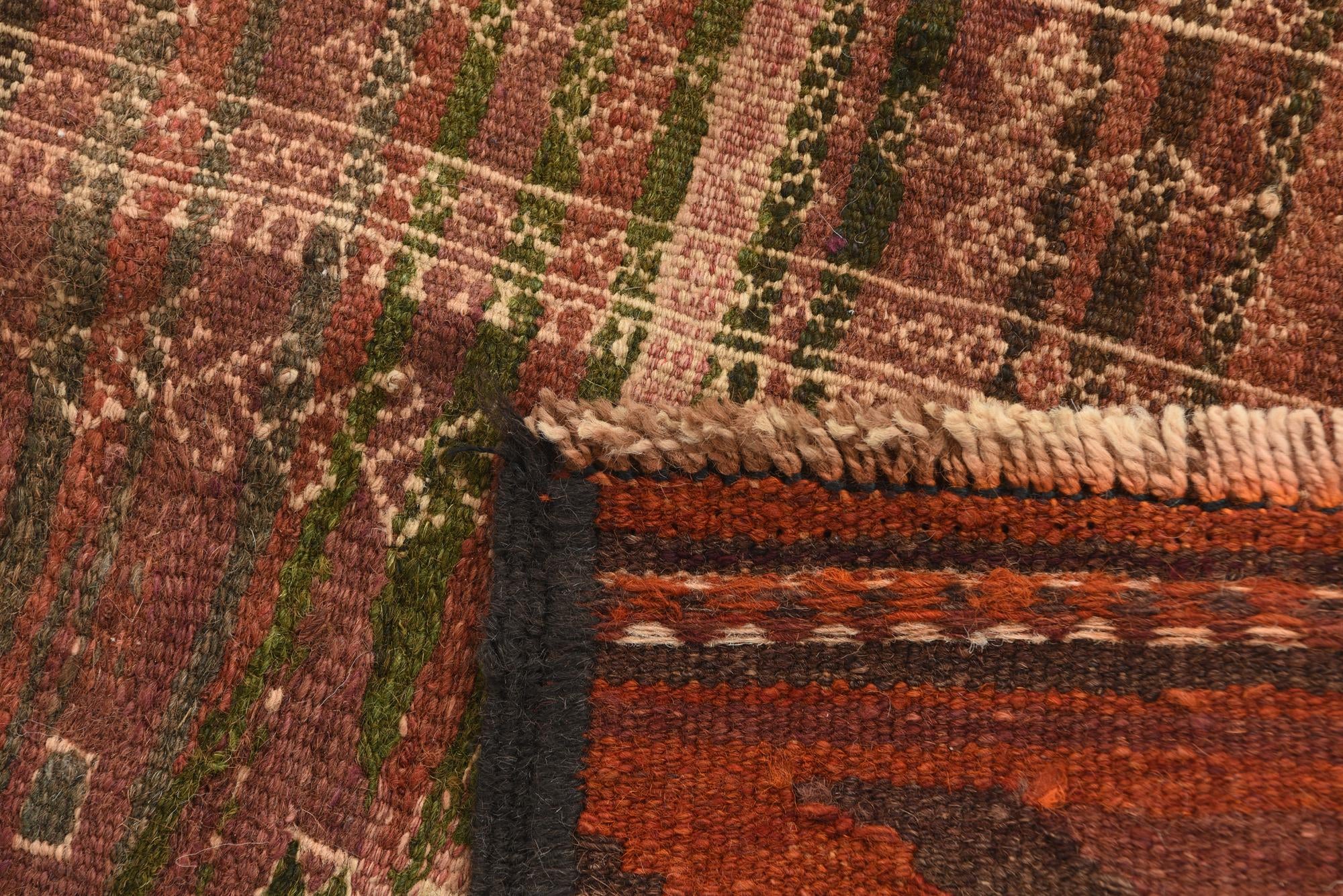 2' x 9' 9 Hand Knotted Kilim Fars Persian Wool Runner Rug