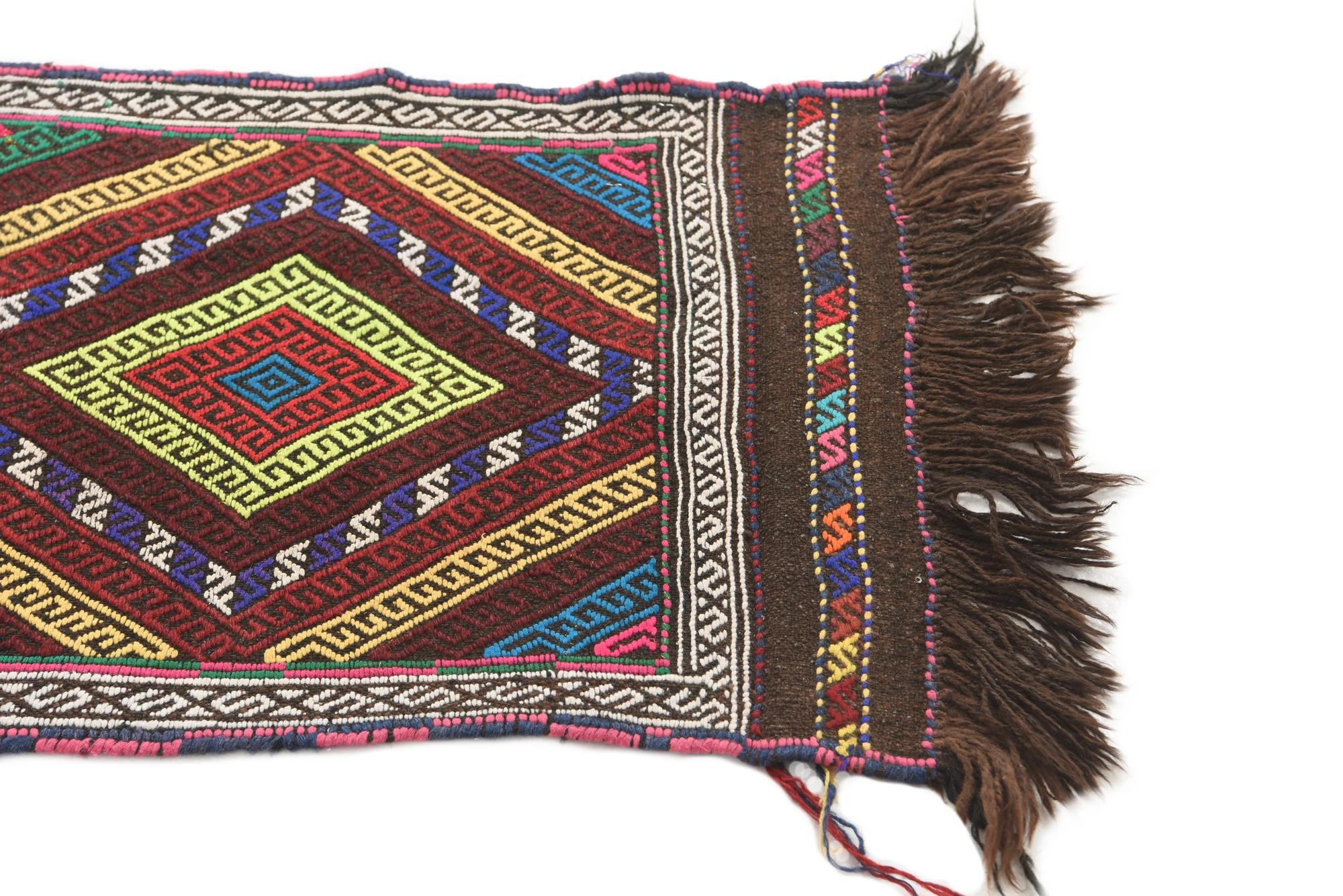 2' x 7' 10 Hand Knotted Kilim Fars Persian Wool Runner Rug