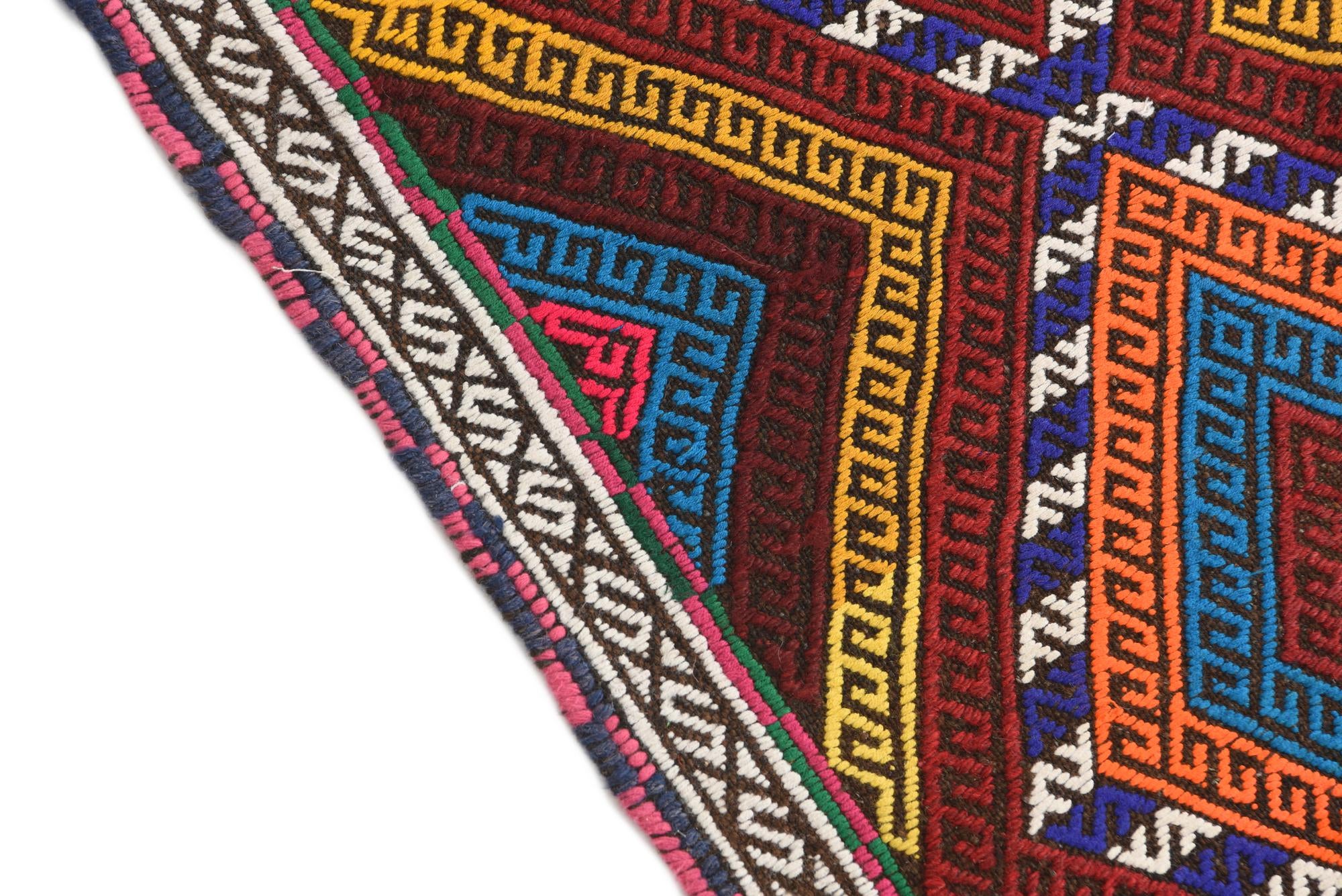 2' x 7' 10 Hand Knotted Kilim Fars Persian Wool Runner Rug