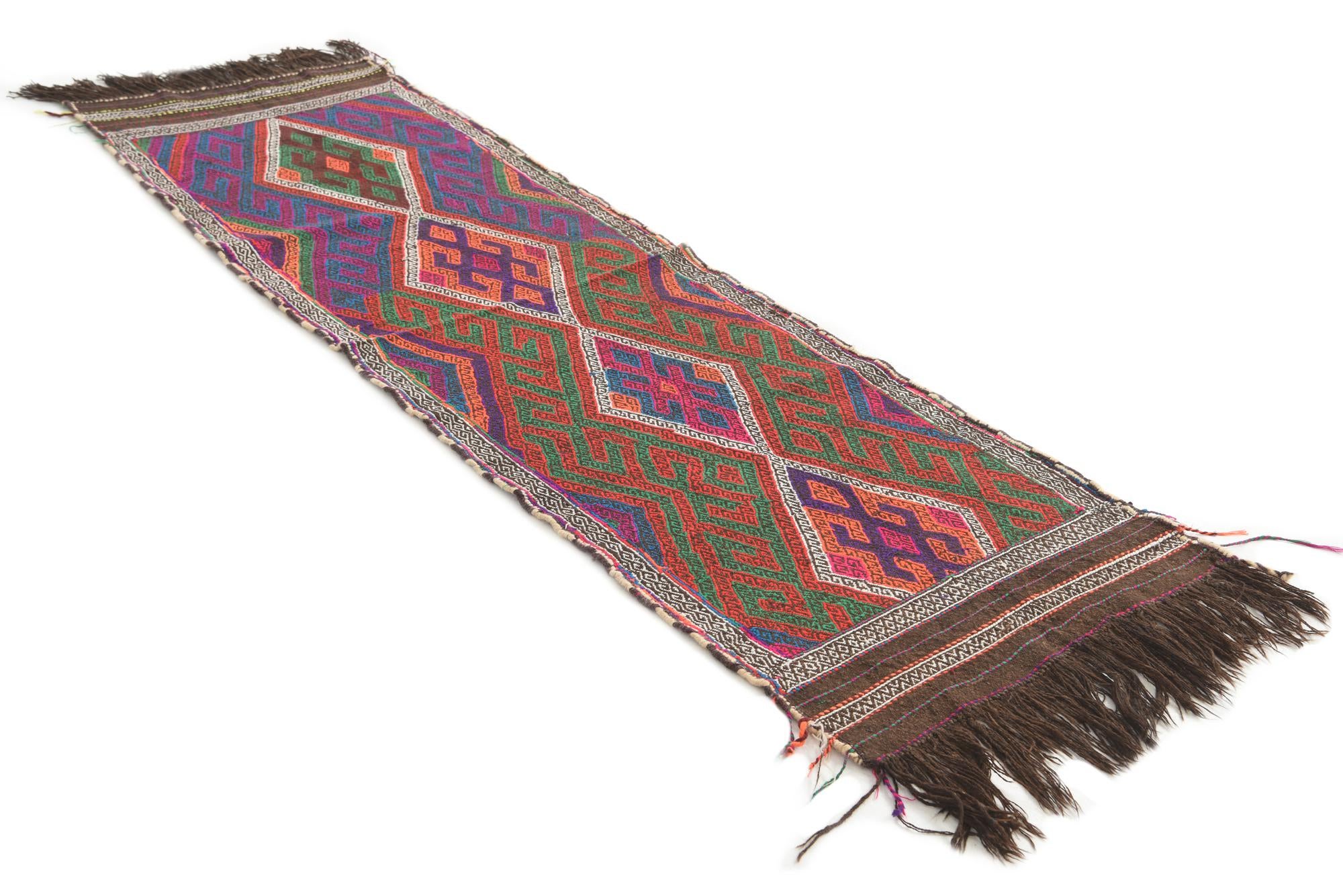 2' 3 x 7' 8 Hand Knotted Kilim Fars Persian Wool Runner Rug