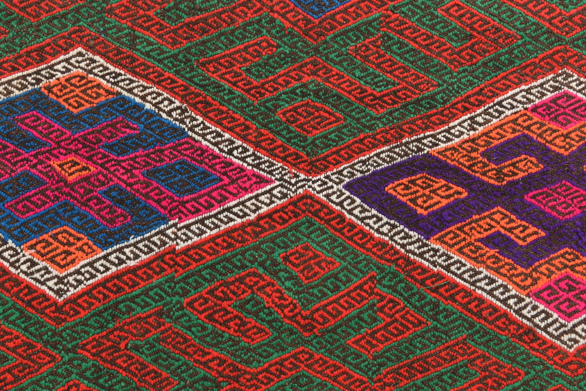 2' 3 x 7' 8 Hand Knotted Kilim Fars Persian Wool Runner Rug