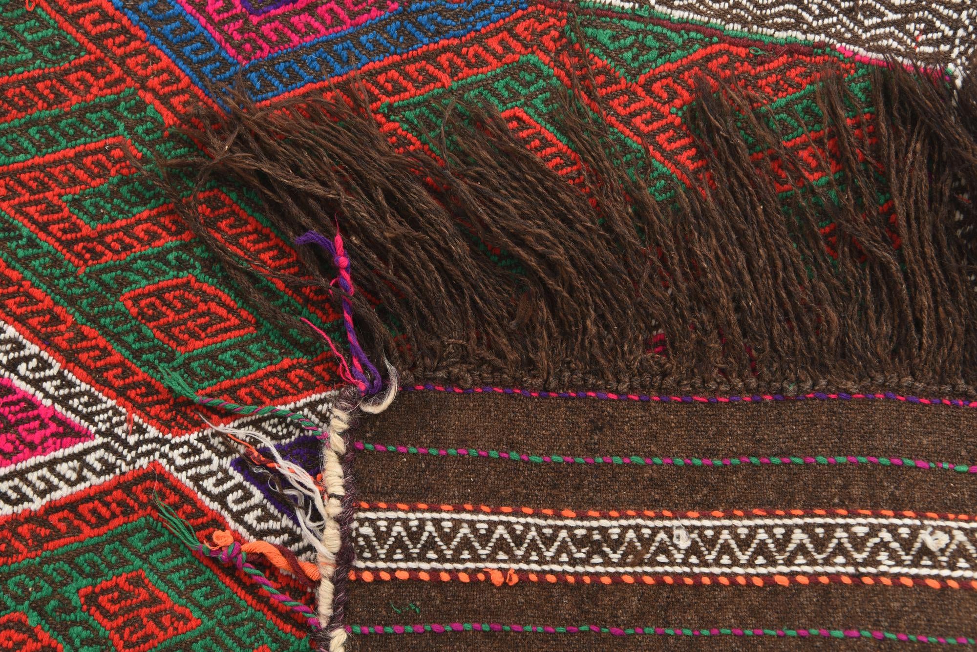 2' 3 x 7' 8 Hand Knotted Kilim Fars Persian Wool Runner Rug