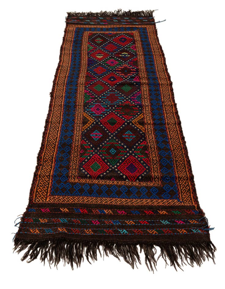 Detail image of 2' 3 x 7' 8  Hand Knotted Kilim Fars Persian Wool Runner Rug