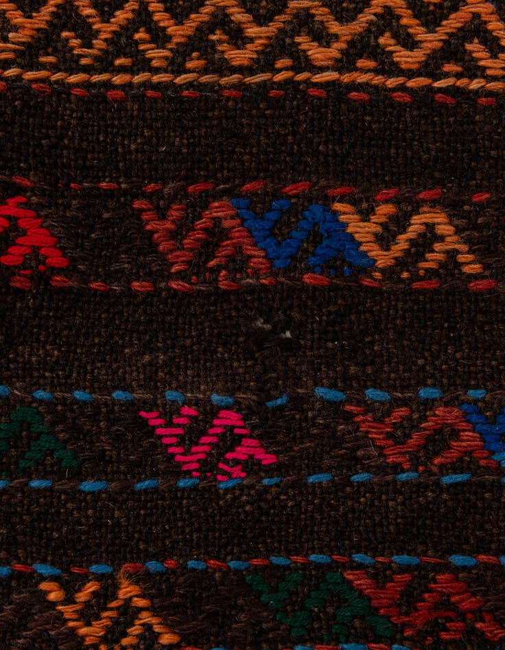 Detail image of 2' 3 x 7' 8  Hand Knotted Kilim Fars Persian Wool Runner Rug