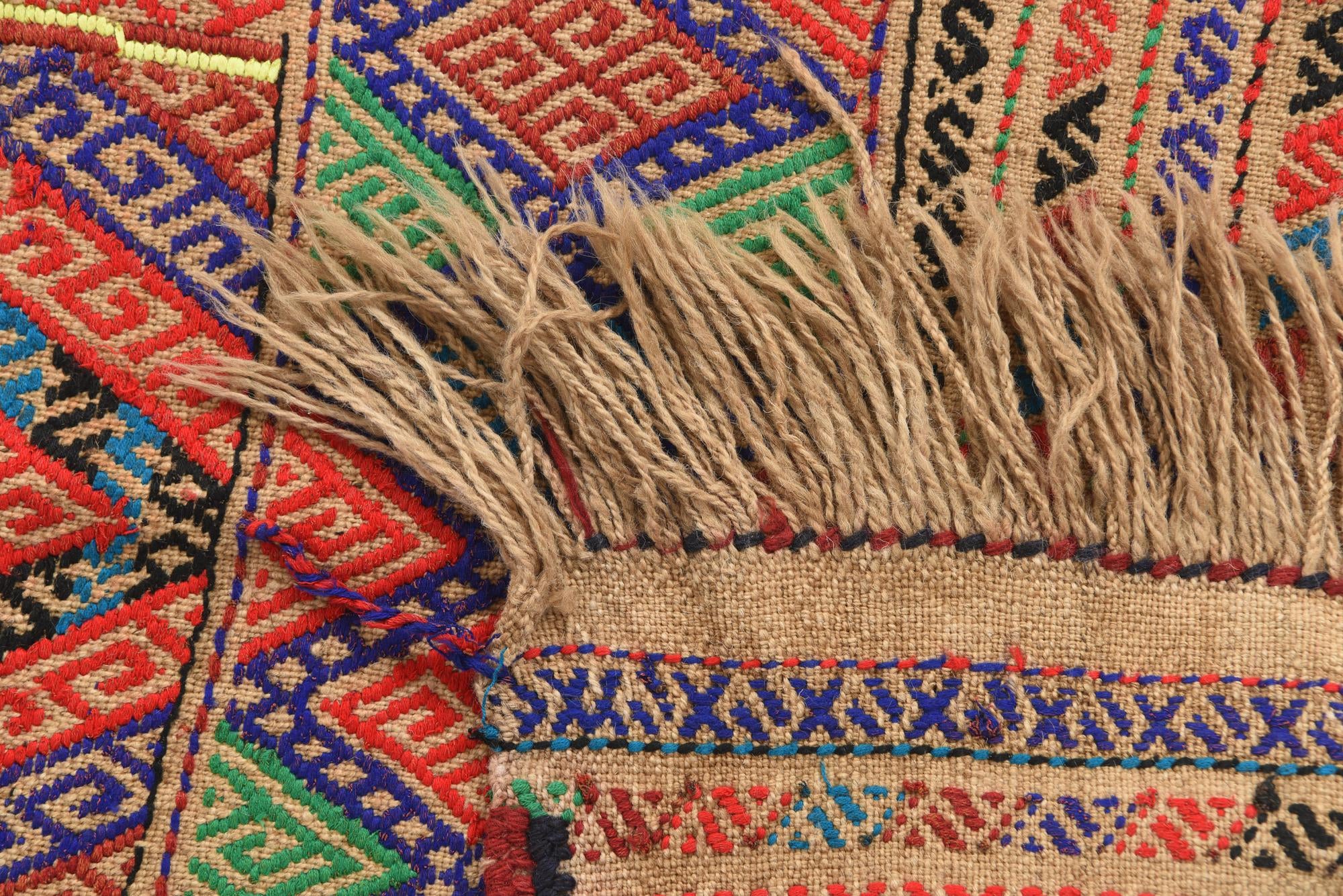 2' 1 x 9' 4 Hand Knotted Kilim Fars Persian Wool Runner Rug