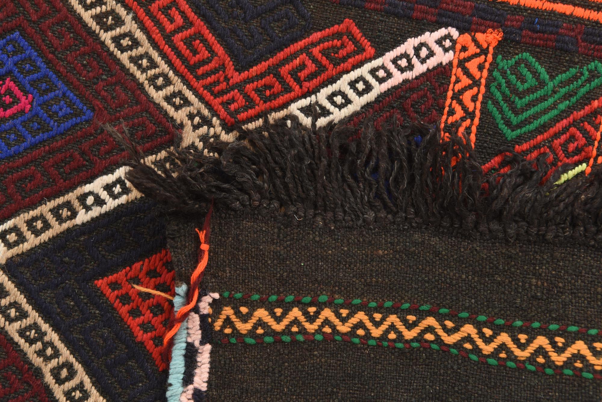 2' 2 x 9' Hand Knotted Kilim Fars Persian Wool Runner Rug