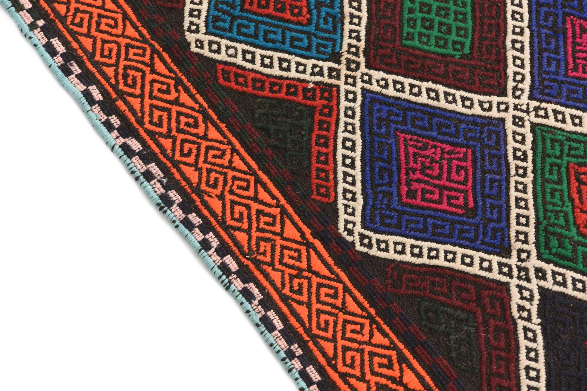 2' 2 x 9' Hand Knotted Kilim Fars Persian Wool Runner Rug