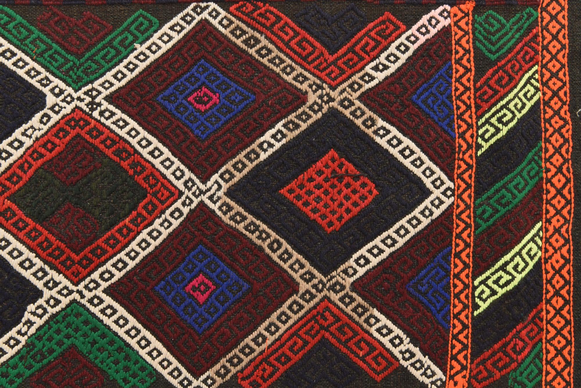 2' 2 x 9' Hand Knotted Kilim Fars Persian Wool Runner Rug