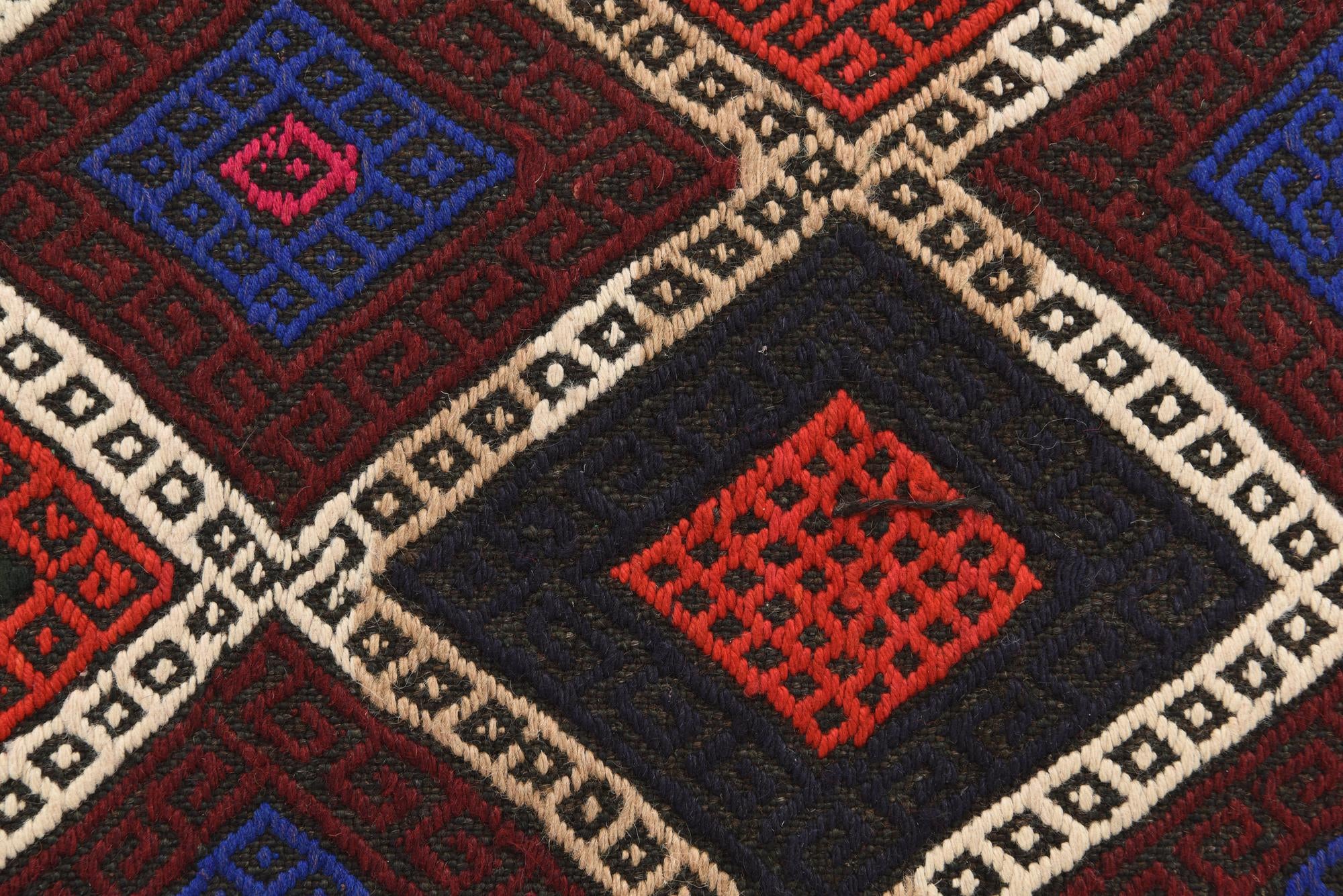 2' 2 x 9' Hand Knotted Kilim Fars Persian Wool Runner Rug
