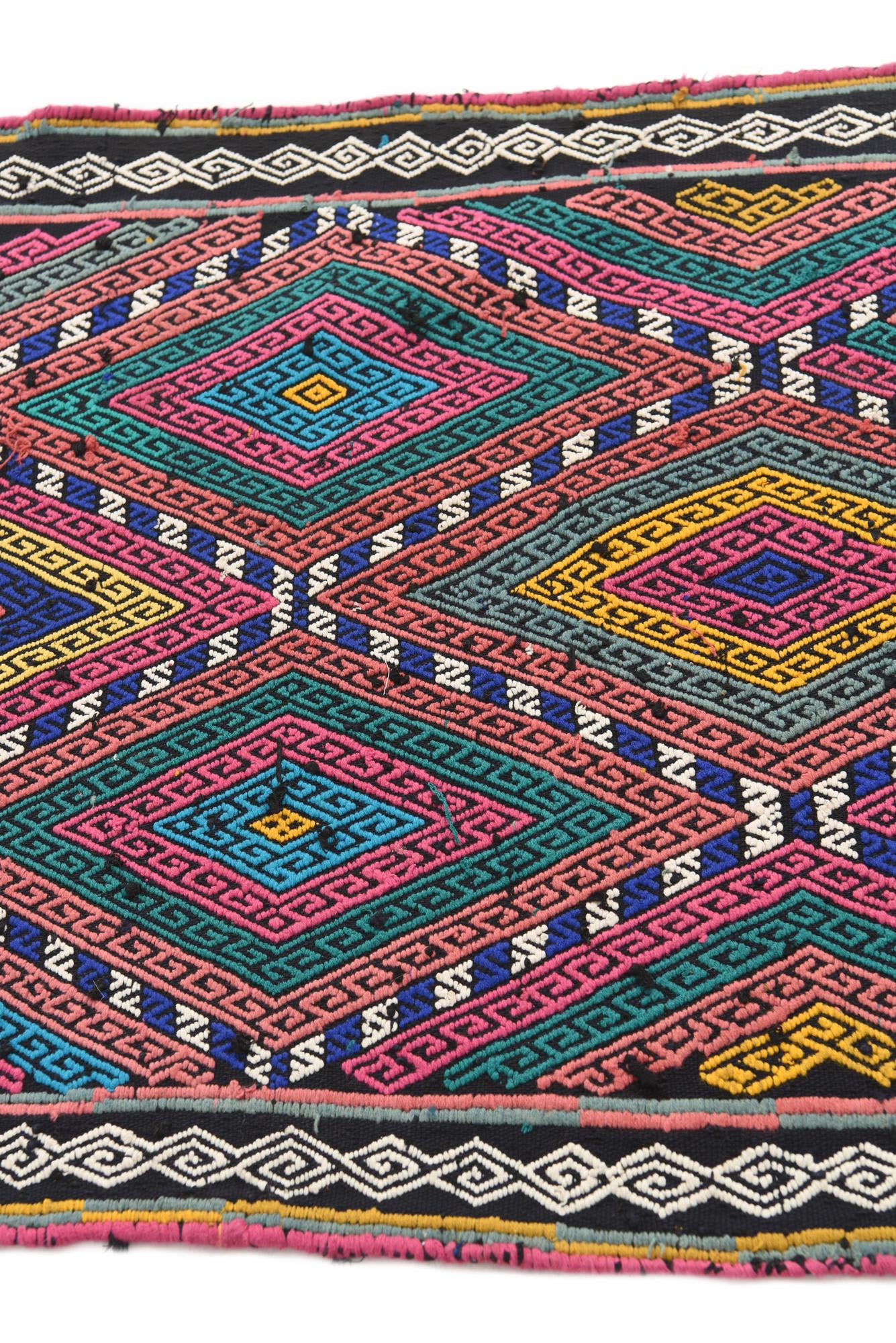 2' 3 x 8' 9 Hand Knotted Kilim Fars Persian Wool Runner Rug