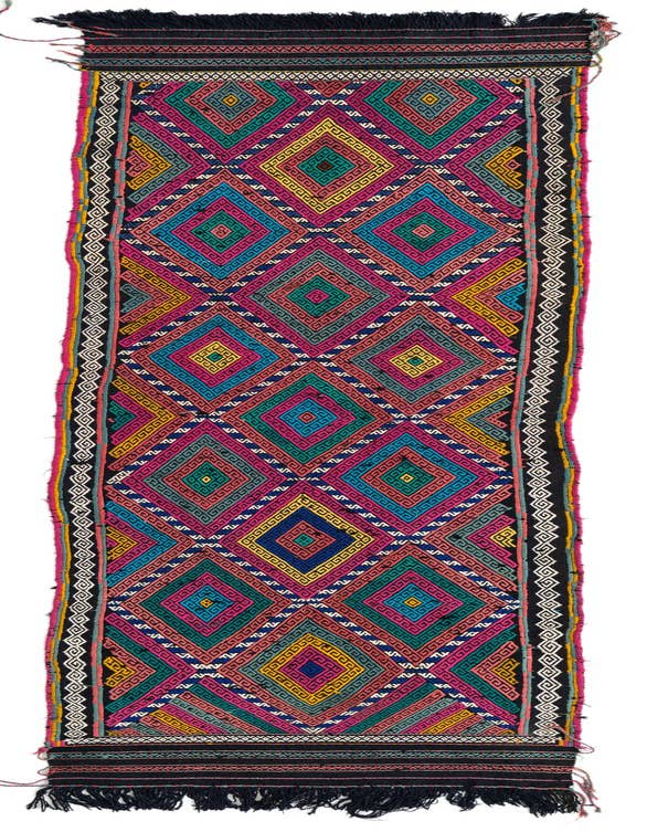Detail image of 2' 3 x 8' 9 Hand Knotted Kilim Fars Persian Wool Runner Rug