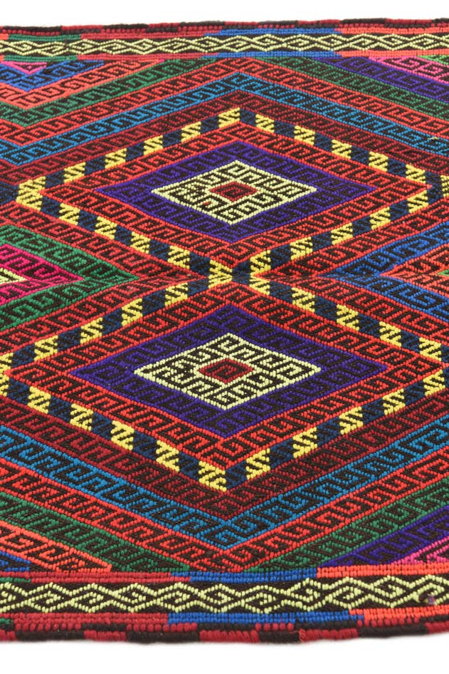 Detail image of 2' 7 x 9' Hand Knotted Kilim Fars Persian Wool Runner Rug