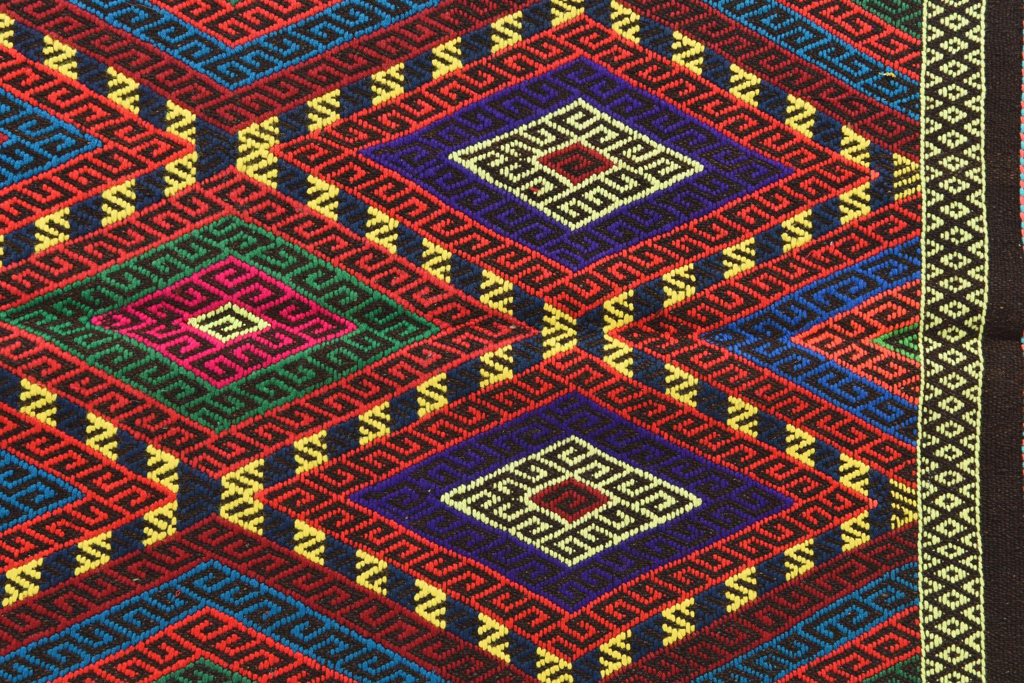 2' 7 x 9' Hand Knotted Kilim Fars Persian Wool Runner Rug