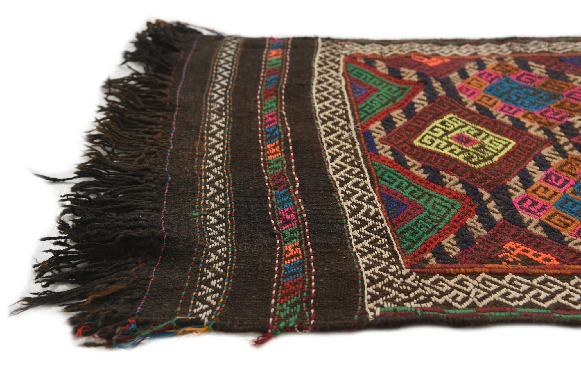 2' 2 x 7' 10 Hand Knotted Kilim Fars Persian Wool Runner Rug
