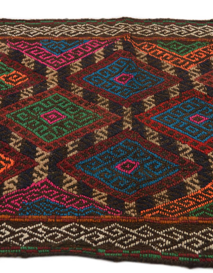 Detail image of 2' 2 x 7' 10  Hand Knotted Kilim Fars Persian Wool Runner Rug