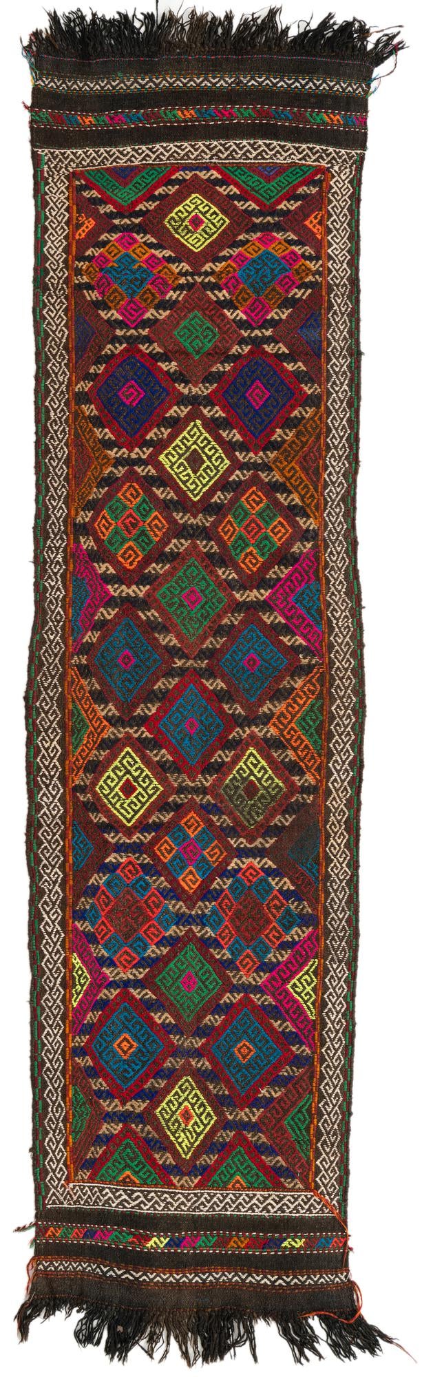 2' 2 x 7' 10 Hand Knotted Kilim Fars Persian Wool Runner Rug