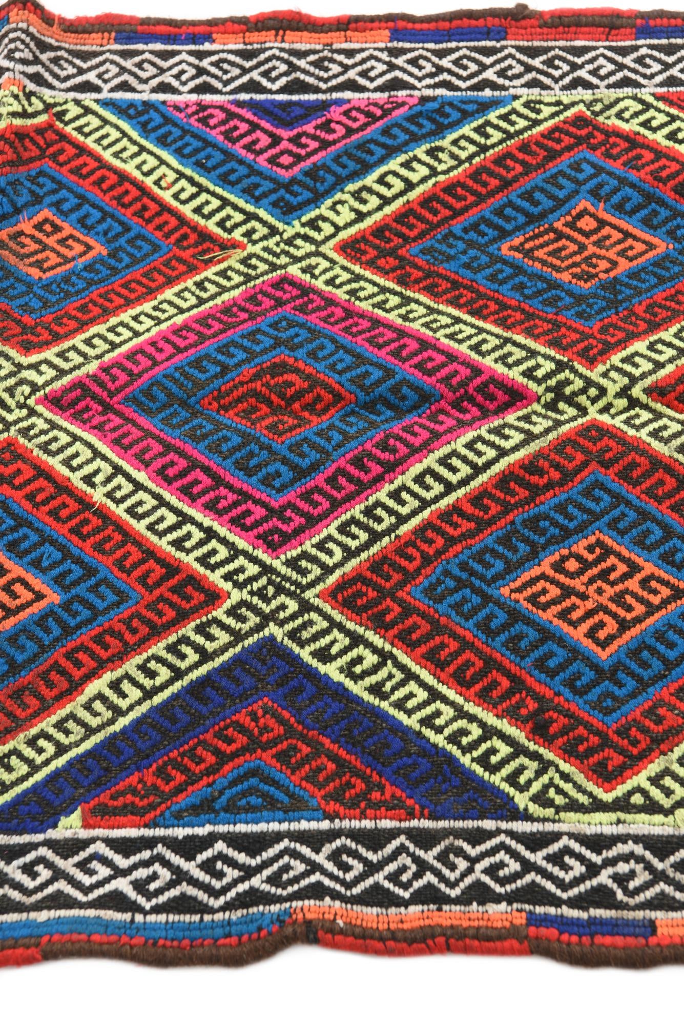 2' 2 x 7' Hand Knotted Kilim Fars Persian Wool Runner Rug