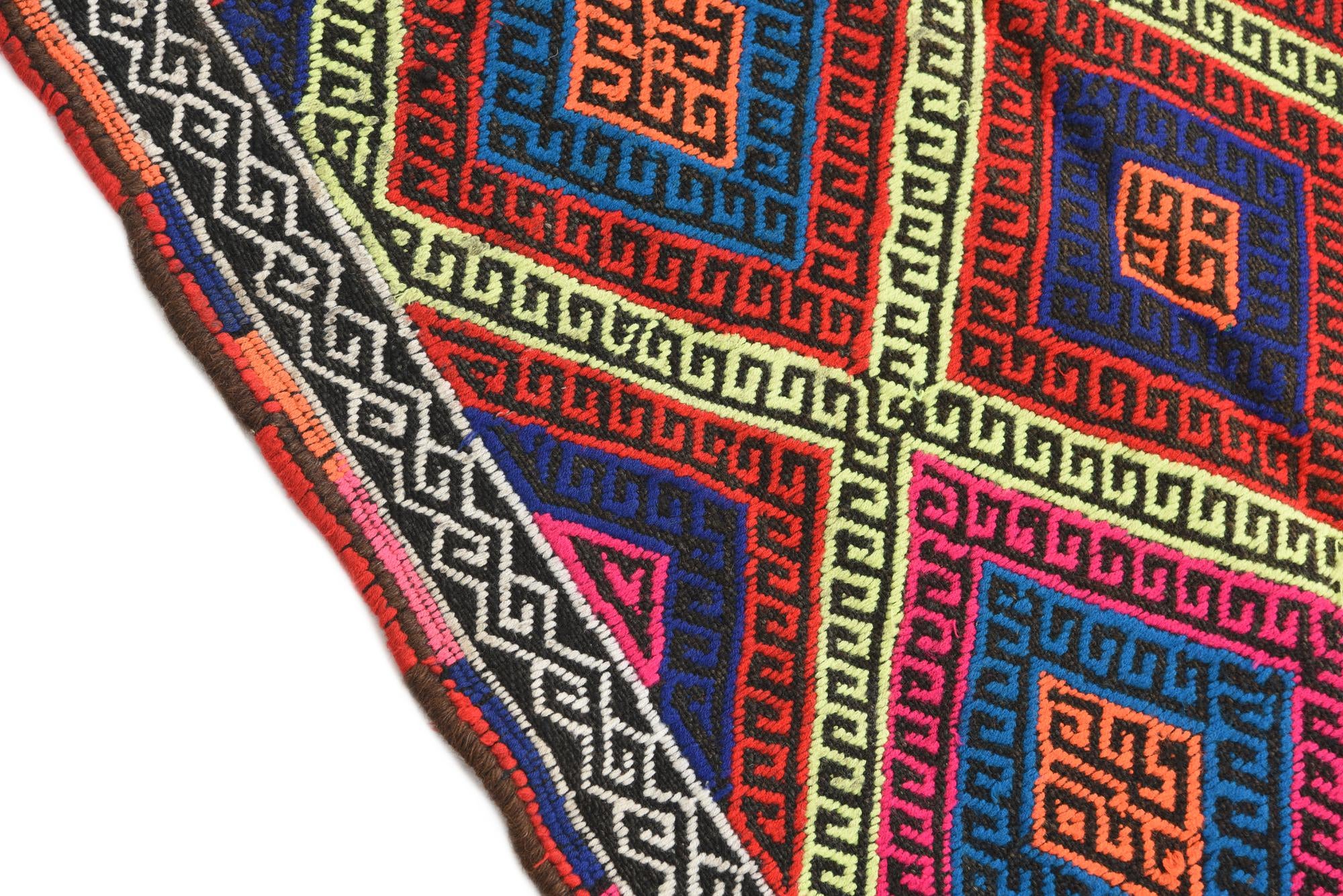 2' 2 x 7' Hand Knotted Kilim Fars Persian Wool Runner Rug