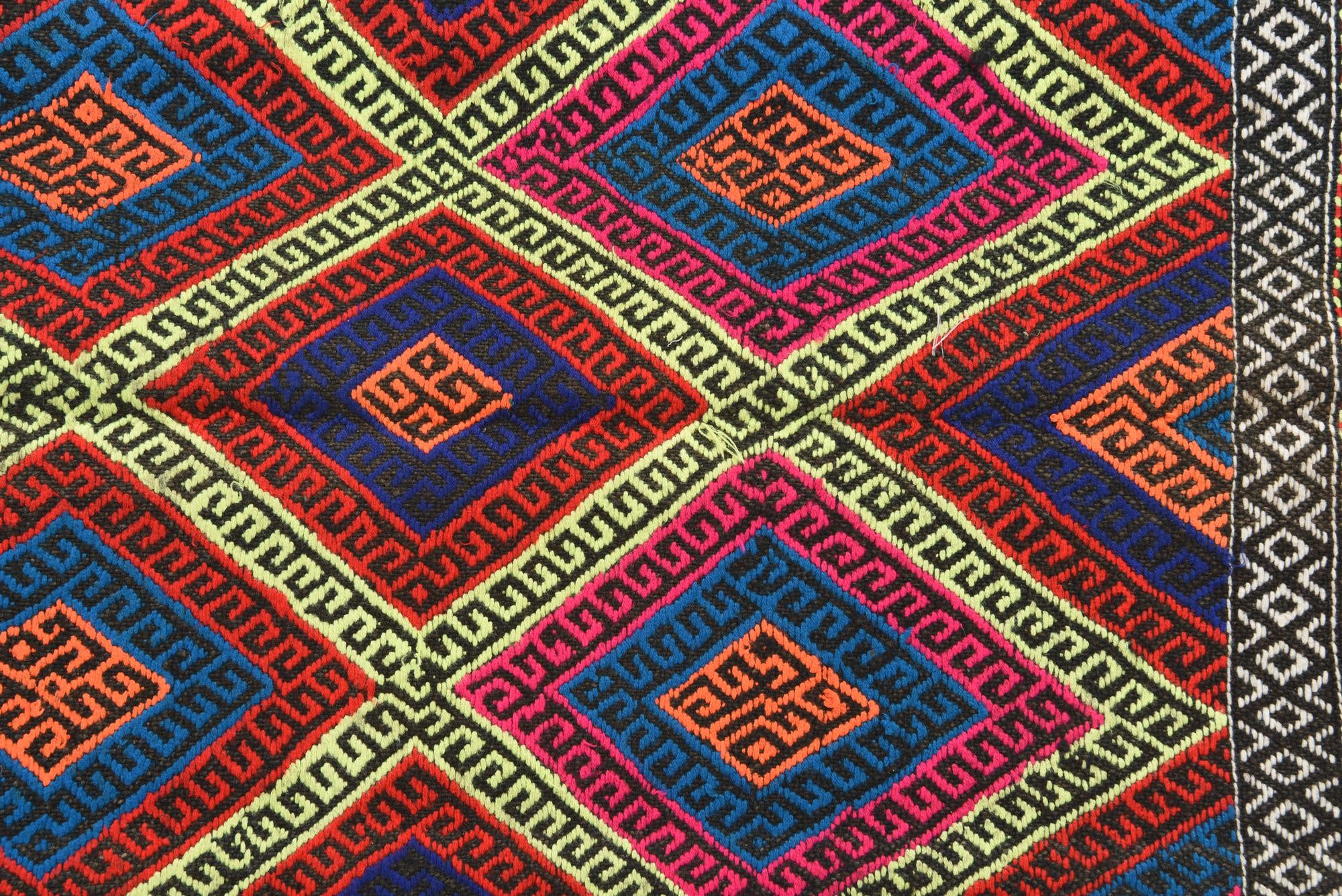 2' 2 x 7' Hand Knotted Kilim Fars Persian Wool Runner Rug