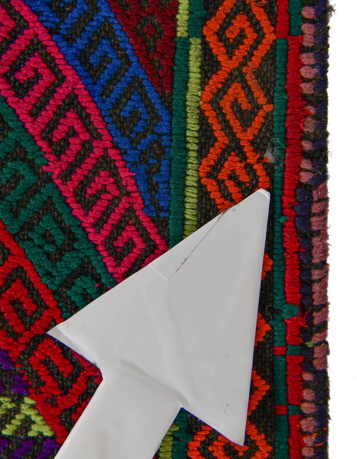 Detail image of 2' x 8' 4 Hand Knotted Kilim Fars Persian Wool Runner Rug