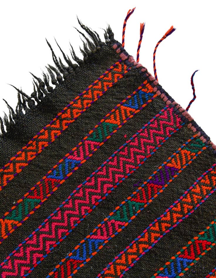 Detail image of 2' x 8' 4 Hand Knotted Kilim Fars Persian Wool Runner Rug