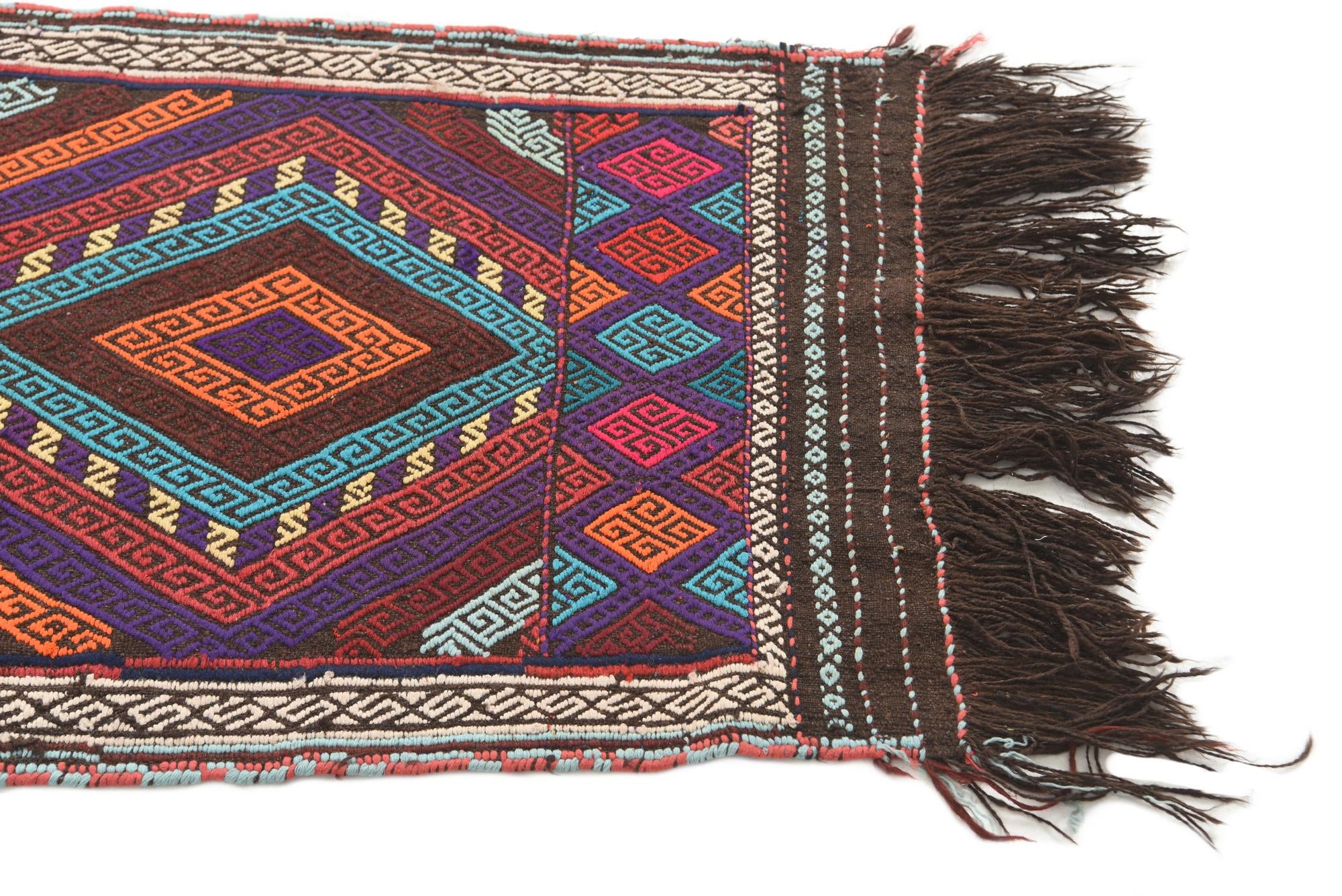 2' 3 x 8' 1 Hand Knotted Kilim Fars Persian Wool Runner Rug