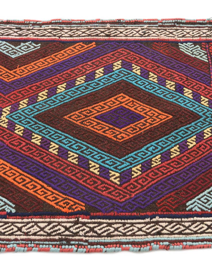 Detail image of 2' 3 x 8' 1  Hand Knotted Kilim Fars Persian Wool Runner Rug