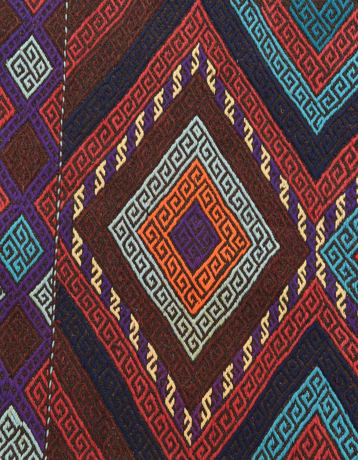 Detail image of 2' 3 x 8' 1  Hand Knotted Kilim Fars Persian Wool Runner Rug