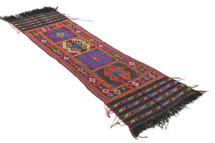 1' 10 x 6' 8 Hand Knotted Kilim Fars Persian Wool Runner Rug