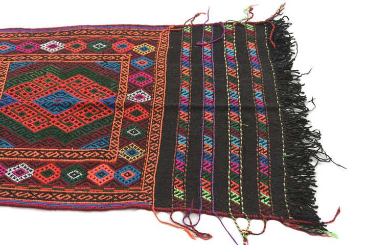 1' 10 x 6' 8 Hand Knotted Kilim Fars Persian Wool Runner Rug