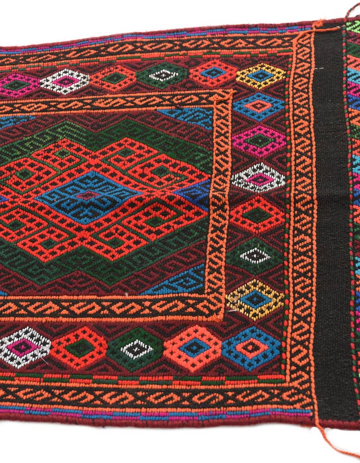 Detail image of 1' 10 x 6' 8  Hand Knotted Kilim Fars Persian Wool Runner Rug