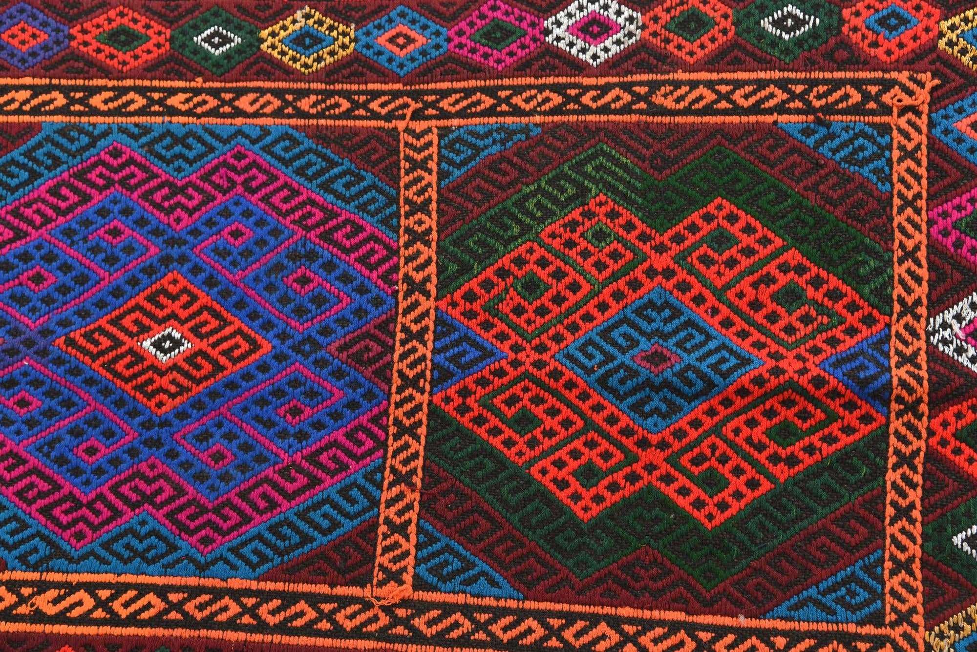 1' 10 x 6' 8 Hand Knotted Kilim Fars Persian Wool Runner Rug