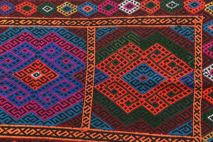 1' 10 x 6' 8 Hand Knotted Kilim Fars Persian Wool Runner Rug