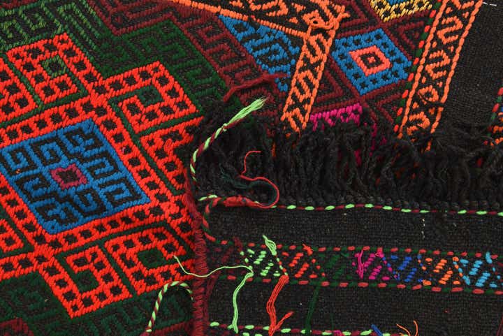 1' 10 x 6' 8 Hand Knotted Kilim Fars Persian Wool Runner Rug