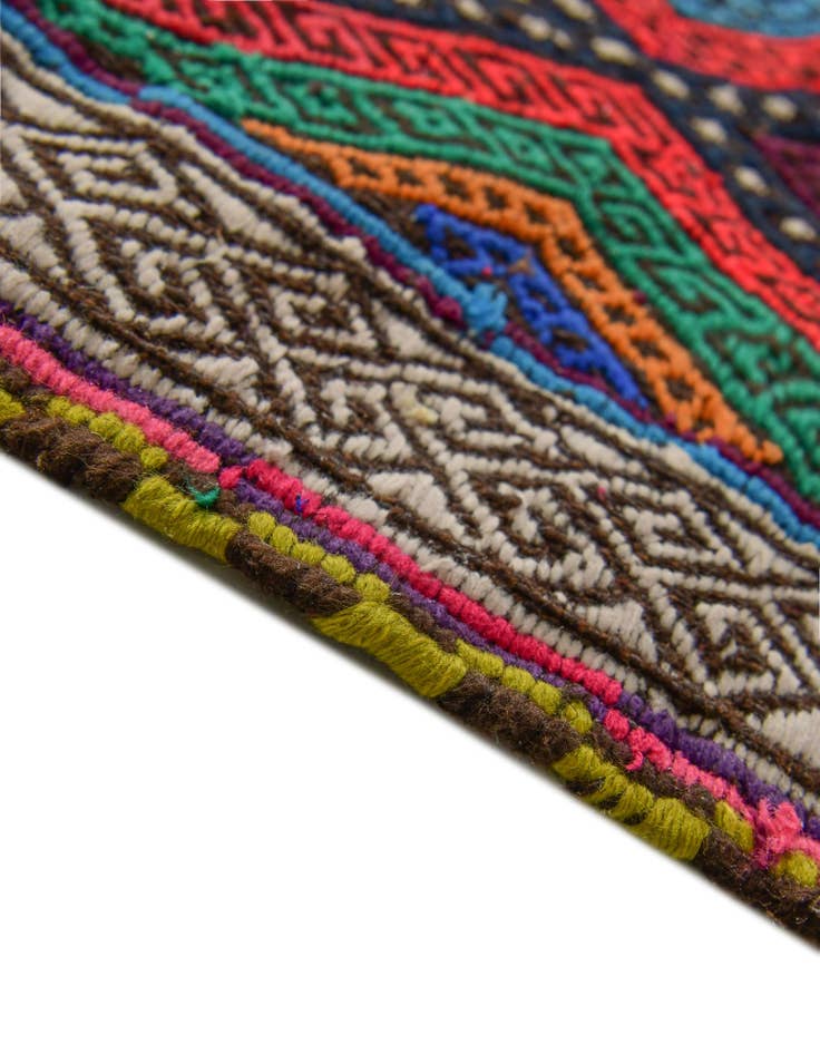 Detail image of 2' 4 x 8' 10 Hand Knotted Kilim Fars Persian Wool Runner Rug