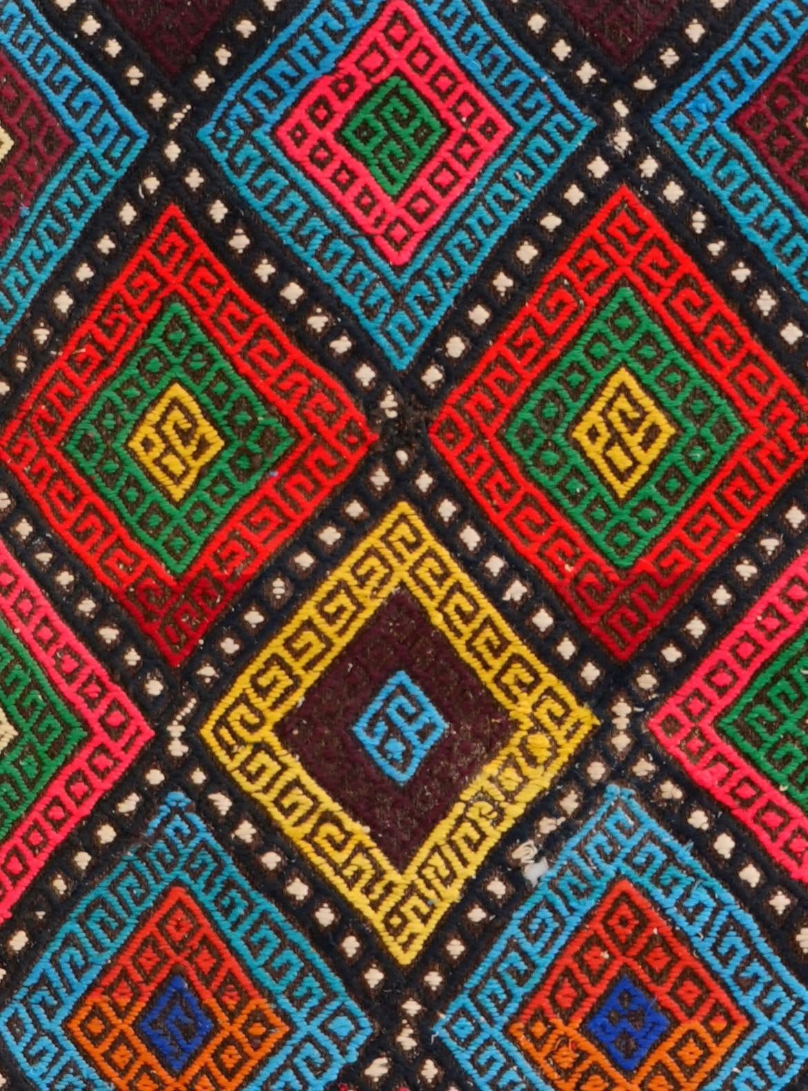 2' 4 x 8' 10 Hand Knotted Kilim Fars Persian Wool Runner Rug