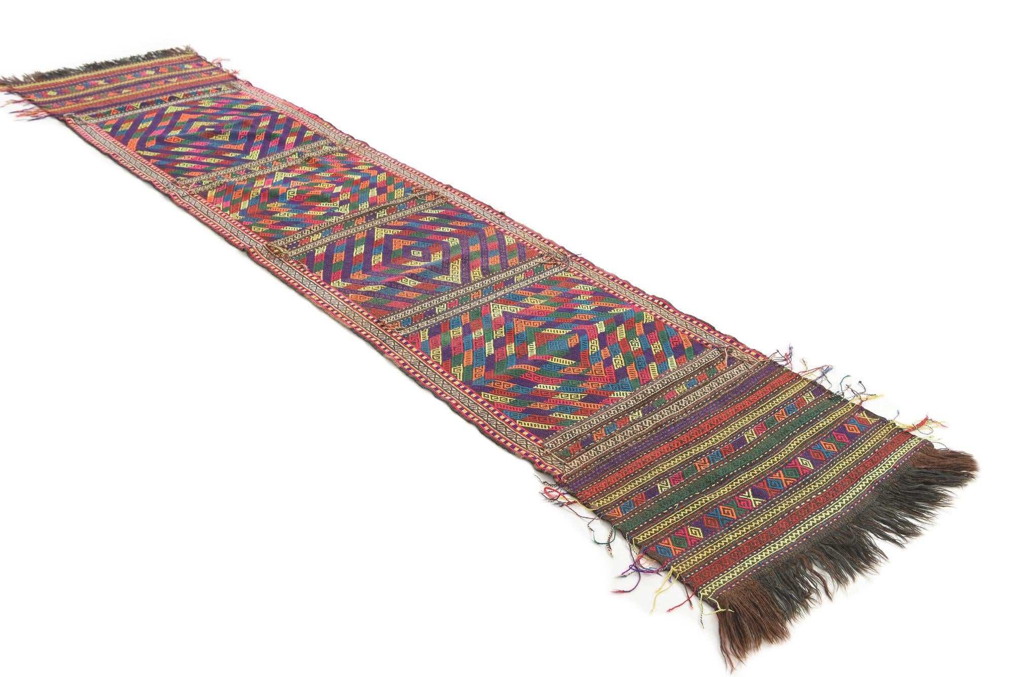 2' 3 x 10' 2 Hand Knotted Kilim Fars Persian Wool Runner Rug
