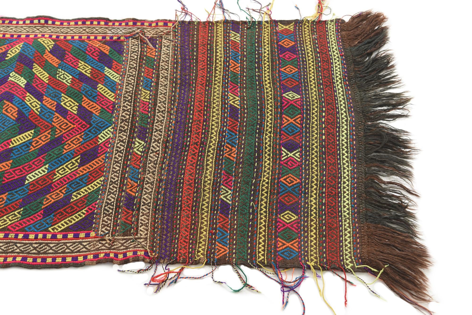 2' 3 x 10' 2 Hand Knotted Kilim Fars Persian Wool Runner Rug