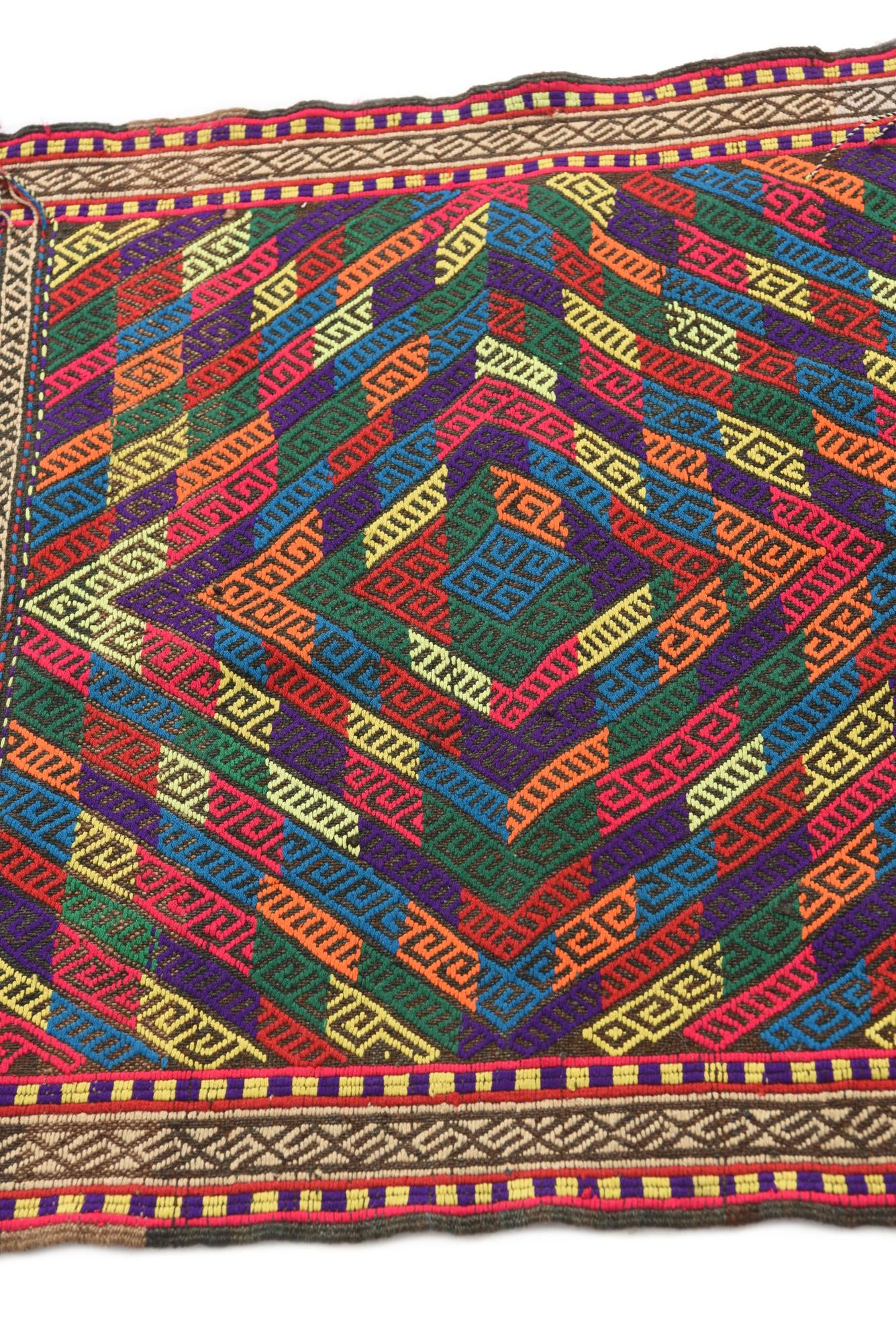 2' 3 x 10' 2 Hand Knotted Kilim Fars Persian Wool Runner Rug
