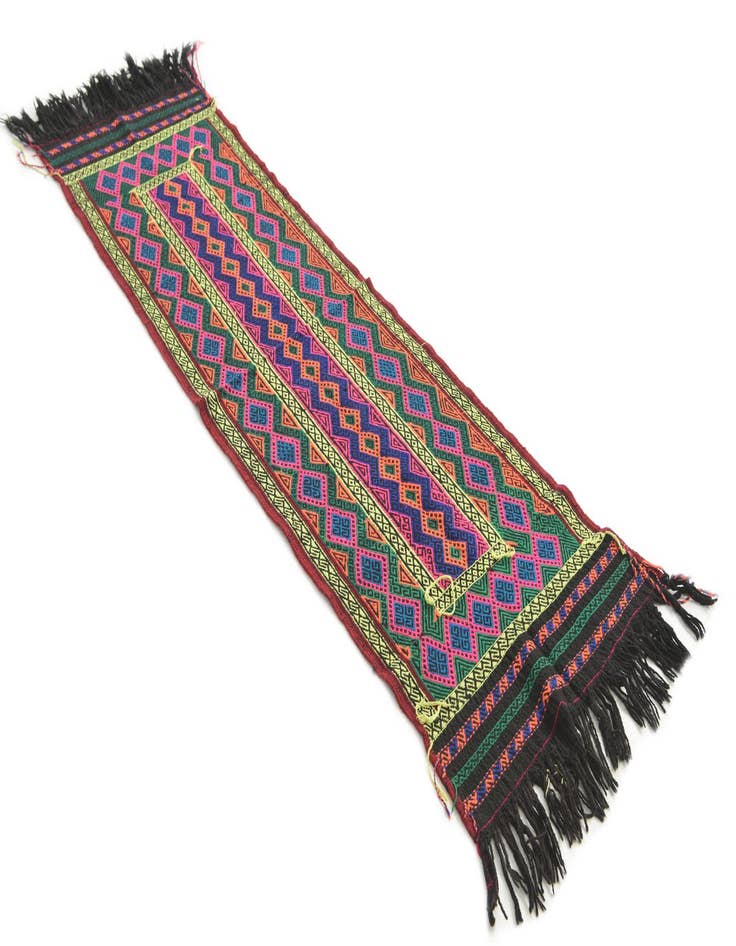 Detail image of 2' x 6' 9  Hand Knotted Kilim Fars Persian Wool Runner Rug