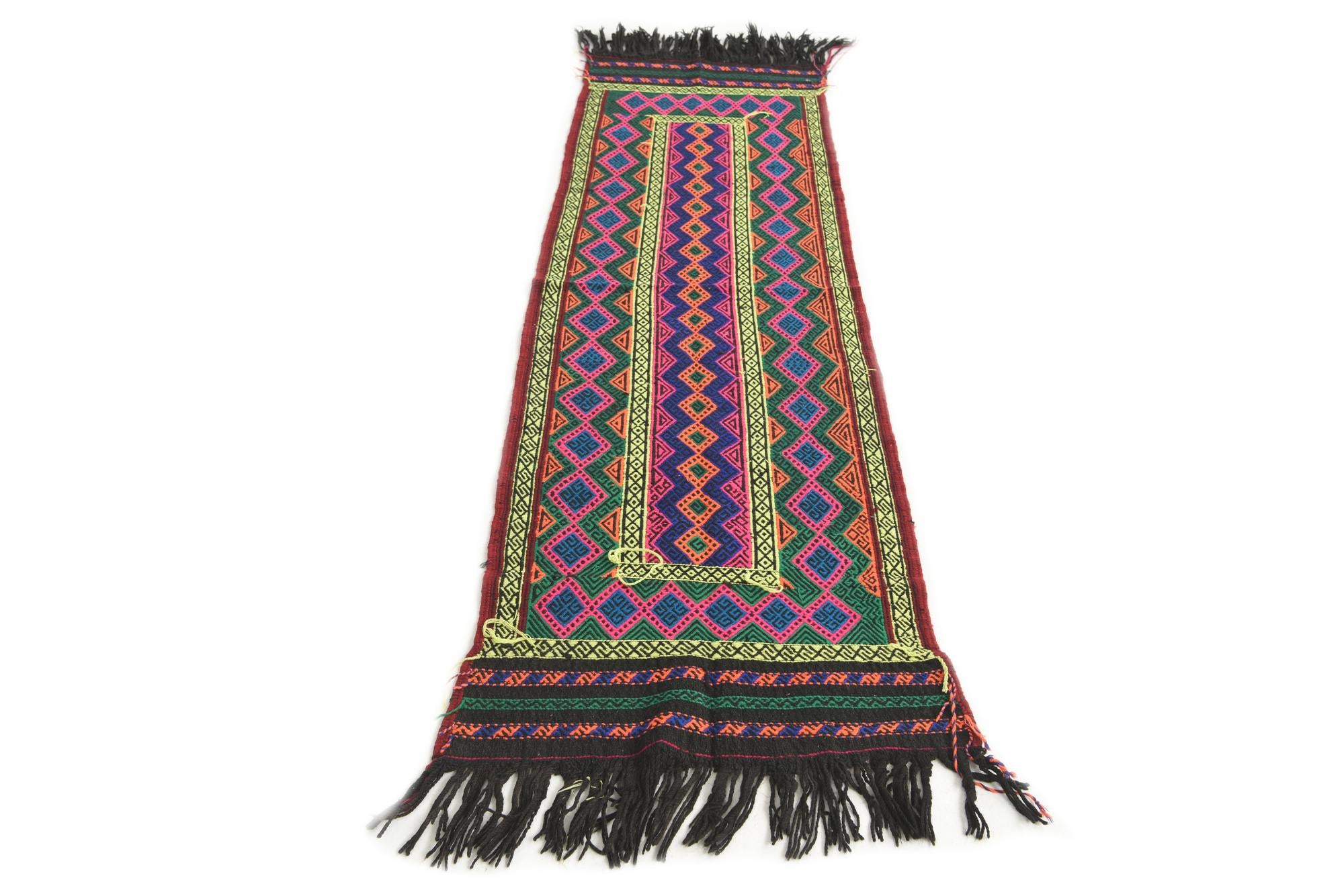 2' x 6' 9 Hand Knotted Kilim Fars Persian Wool Runner Rug