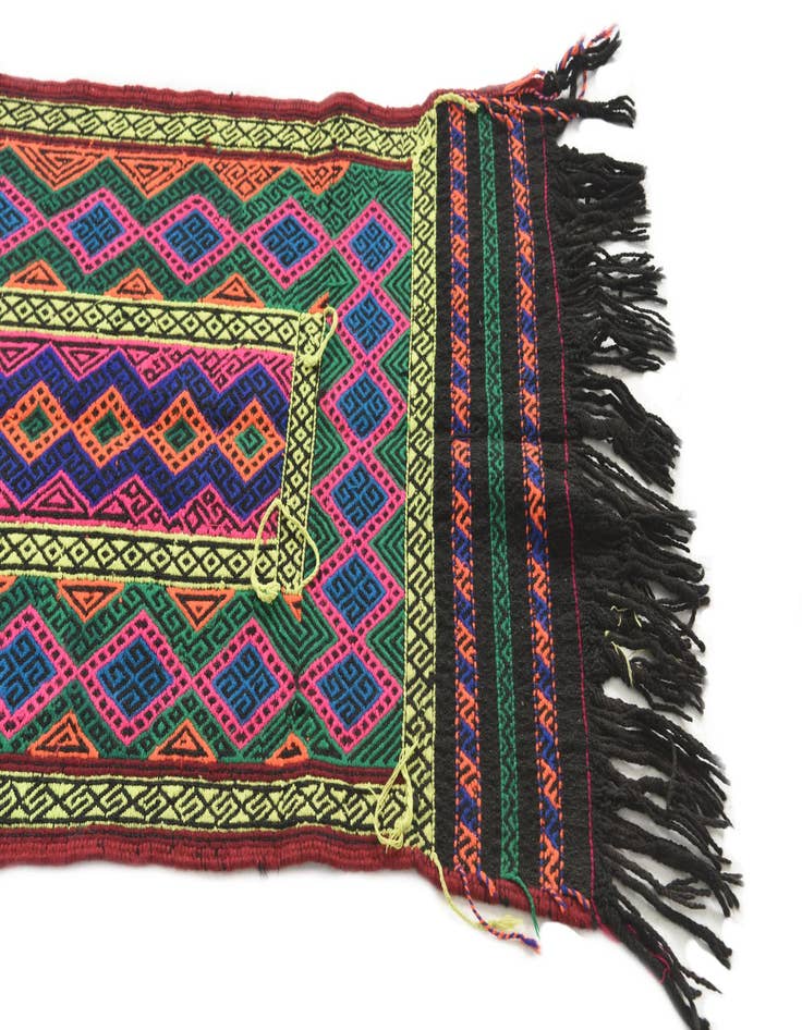 Detail image of 2' x 6' 9  Hand Knotted Kilim Fars Persian Wool Runner Rug