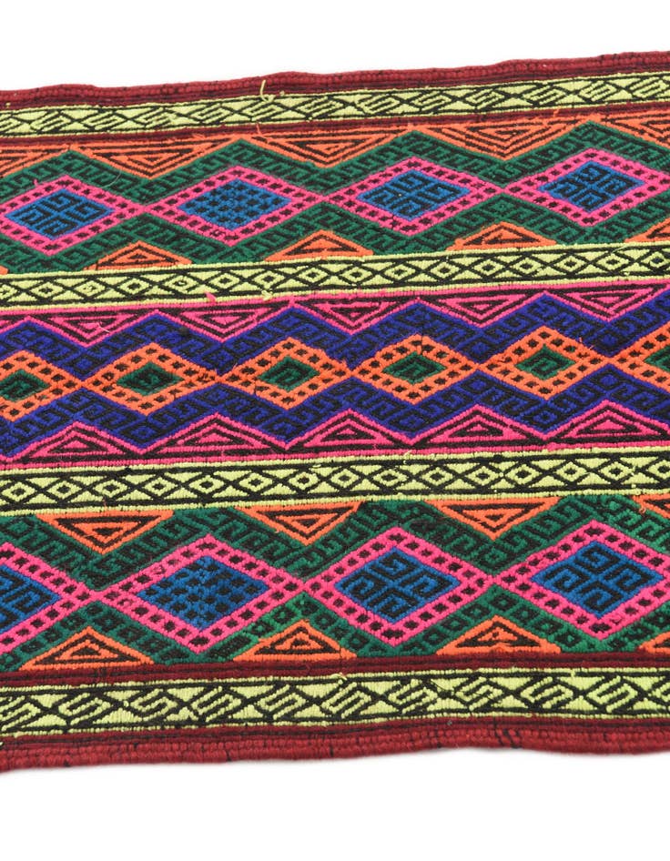 Detail image of 2' x 6' 9  Hand Knotted Kilim Fars Persian Wool Runner Rug